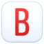 Negative Squared Latin Capital Letter B on Facebook