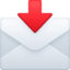 Envelope With Downwards Arrow Above on Facebook