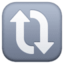 Clockwise Downwards And Upwards Open Circle Arrows on Facebook