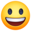 Smiling Face With Open Mouth on Facebook
