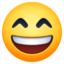 Smiling Face With Open Mouth And Smiling Eyes on Facebook
