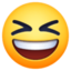 Smiling Face With Open Mouth And Tightly-closed Eyes on Facebook