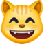 Grinning Cat Face With Smiling Eyes on Facebook