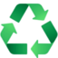 Black Universal Recycling Symbol on Facebook