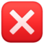 Negative Squared Cross Mark on Facebook