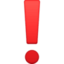Heavy Exclamation Mark Symbol on Facebook