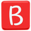 Negative Squared Latin Capital Letter B on Messenger