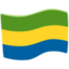 Gabon Flag on Messenger