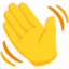 Waving Hand Sign on Messenger