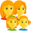 Family: Woman, Woman, Girl, Girl on Messenger