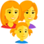 Family: Woman, Woman, Girl on Messenger