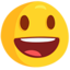 Smiling Face With Open Mouth on Messenger