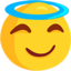 Smiling Face With Halo on Messenger