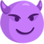 Smiling Face With Horns on Messenger