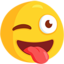 Face With Stuck-out Tongue And Winking Eye on Messenger