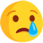 Crying Face on Messenger