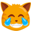 Cat Face With Tears Of Joy on Messenger