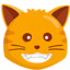 Smiling Cat Face With Open Mouth on Messenger