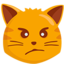 Pouting Cat Face on Messenger