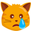Crying Cat Face on Messenger
