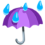Umbrella With Rain Drops on Messenger